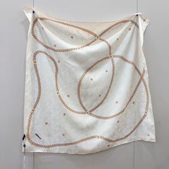 Chain Border Monogram Square Scarf - 90 x 90 cm