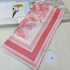 Foulard carré à imprimé paysage color block – 90 x 90 cm