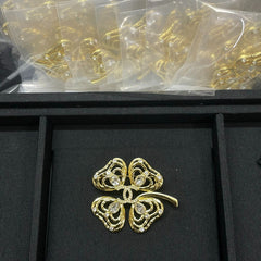 Openwork Four-Leaf Clover Brooch