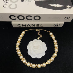 Classic Pearl-Look Beaded Choker