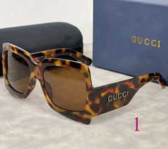 Gafas de sol de mariposa extragrandes con patillas anchas con logotipo
