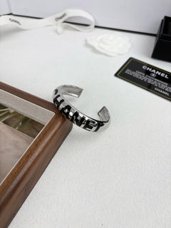 Color-Inlay Lettering Cuff Bracelet
