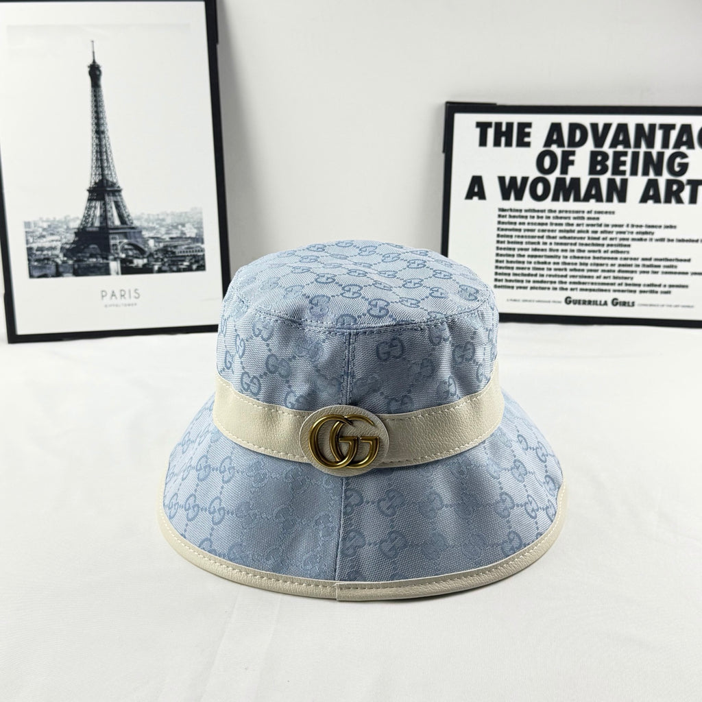 Monogram Bucket Hat with Contrast Band