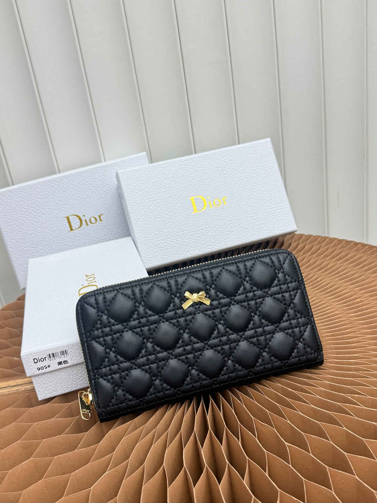 Quilted Long Zip Wallet 036