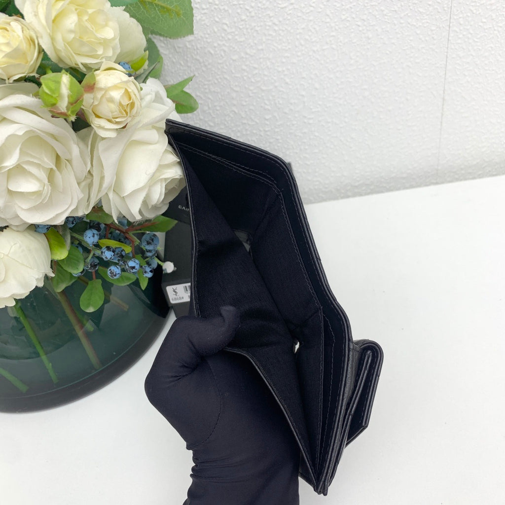 Portefeuille compact effet croco 026