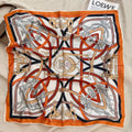 Belt & Buckle Print Square Scarf - 90 x 90 cm