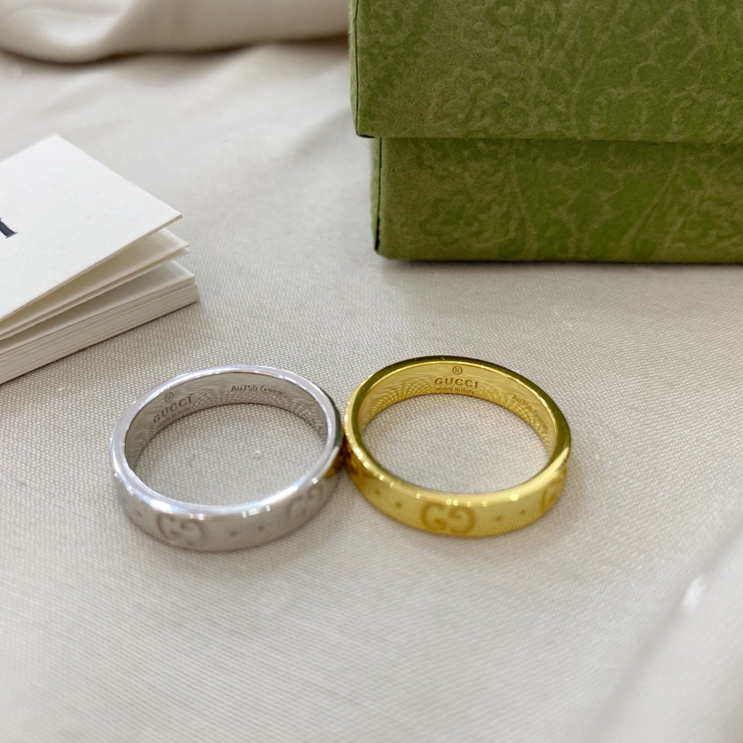 Engraved Narrow Band Ring