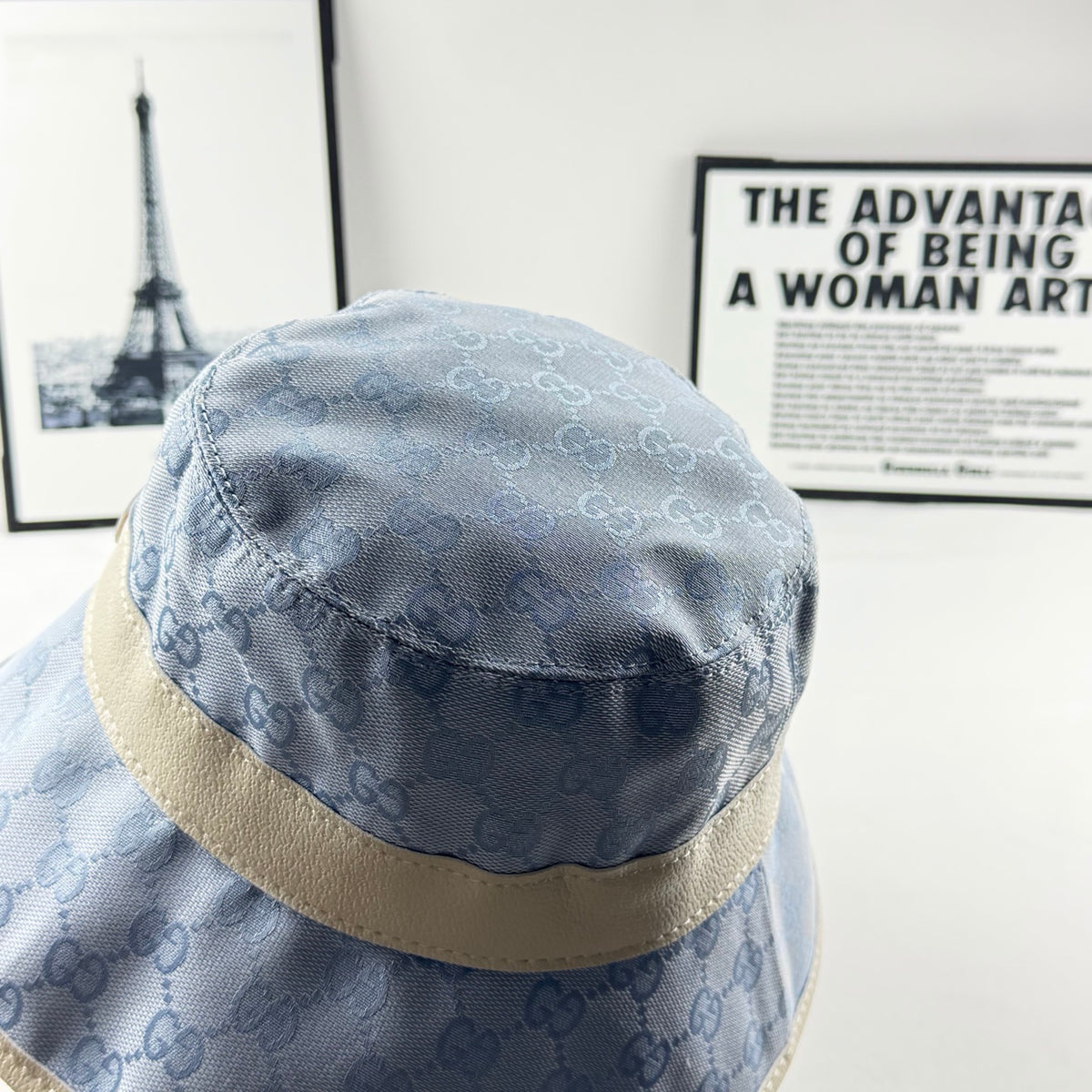 Monogram Bucket Hat with Contrast Band