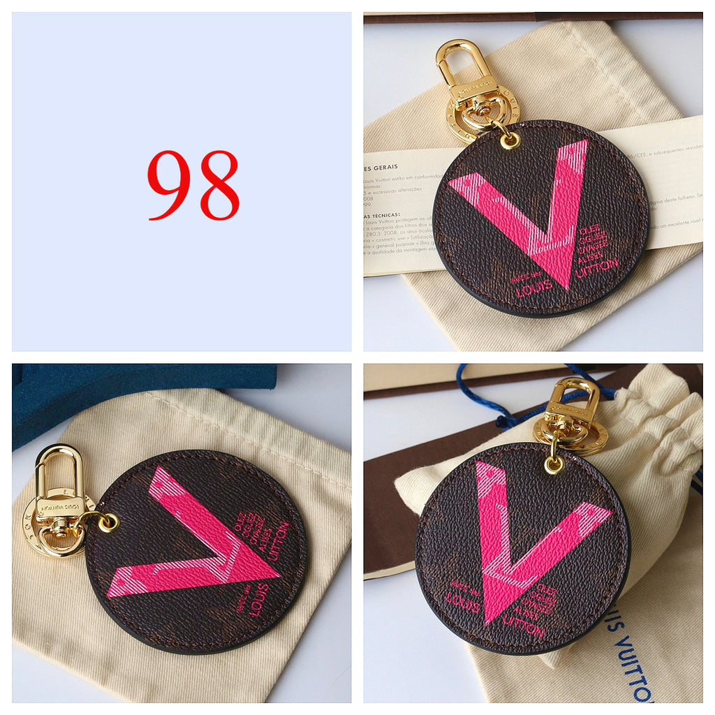 Round Letter Emblem Keychain - Style Options