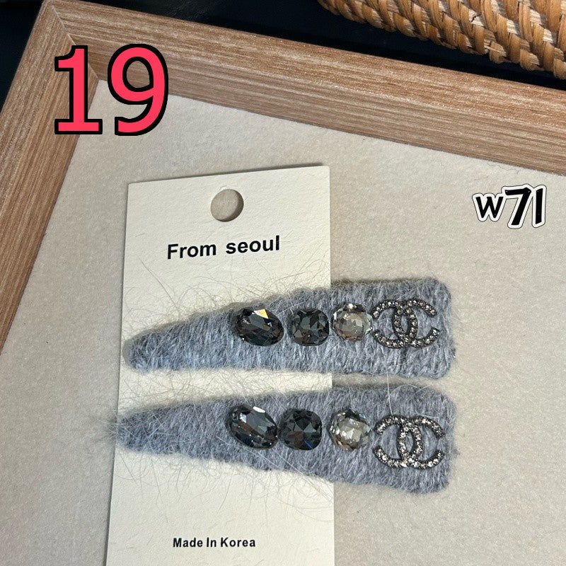 Decorative Hair Clip - Bow, Plaid and Emblem Options