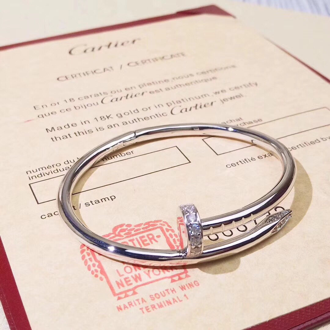 Polished Nail Bangle Bracelet