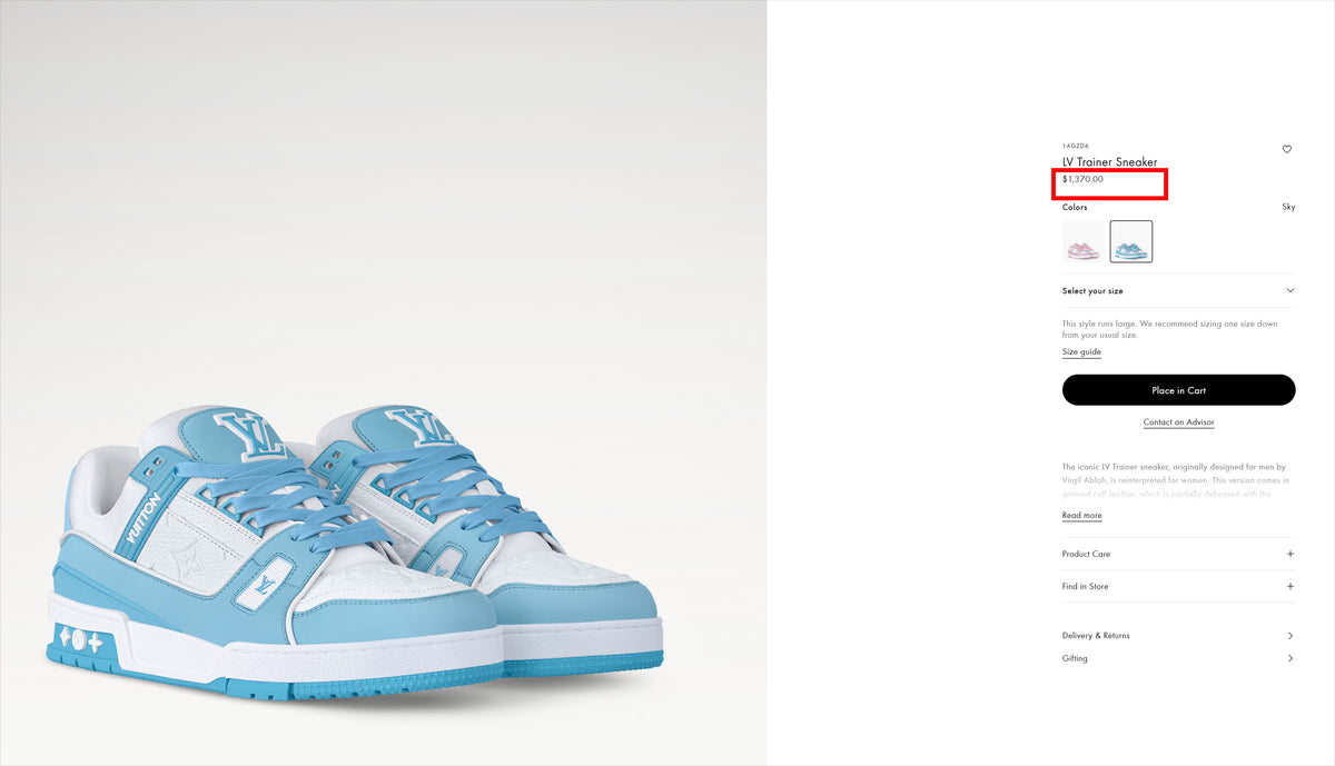 Sky Blue and White Low-Top Sneakers