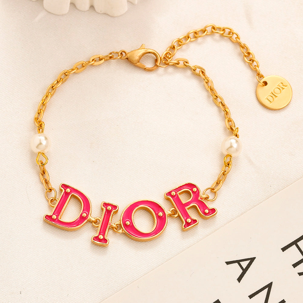 Alloy Colorful Lettering Bracelet & Necklace - Individual or Set
