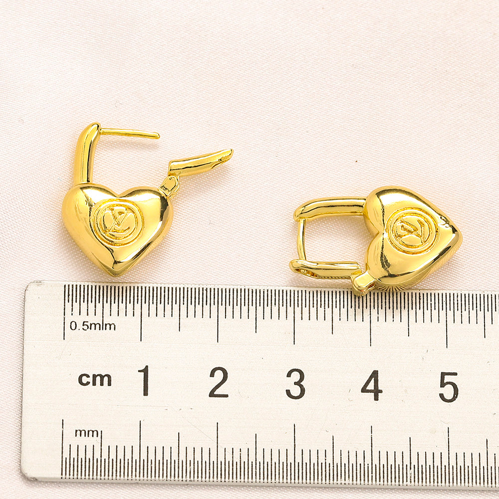 Pendientes Huggie de Acero Inoxidable 304 con Candado de Corazón