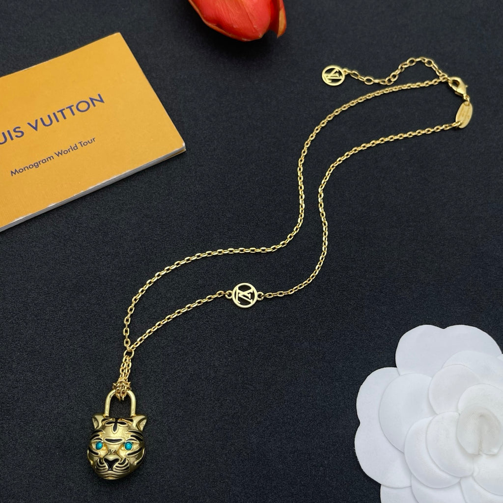 Pave Floral Pendant Station Necklace