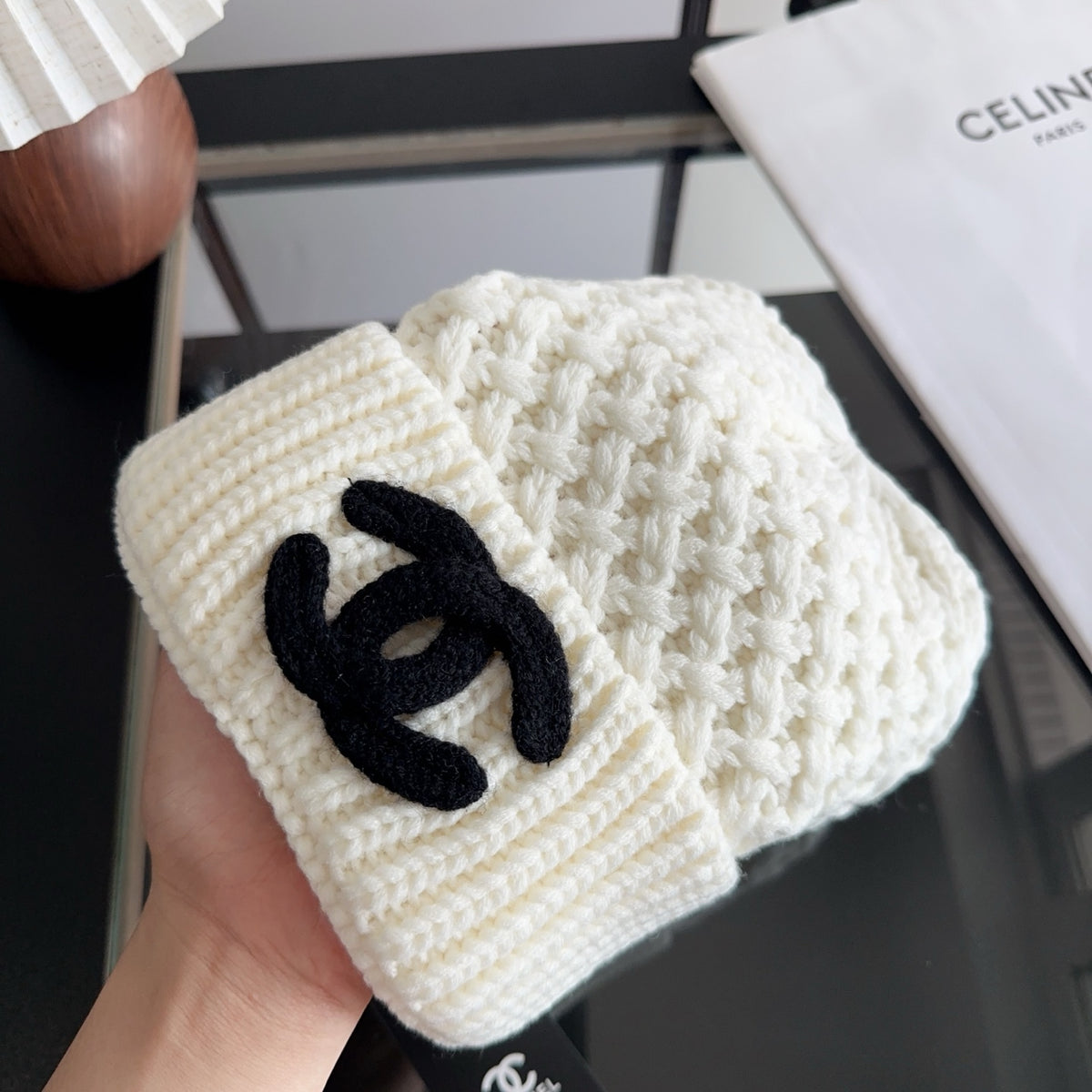 Chunky Cable Knit Cuffed Beanie