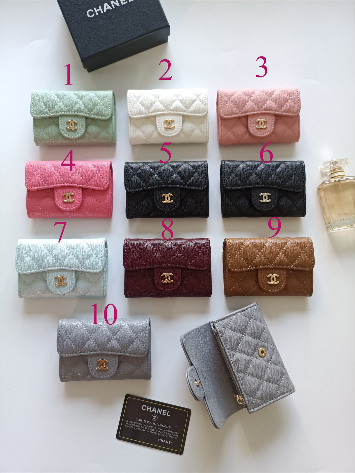 Diamond Quilted Compact Flap Wallet 020