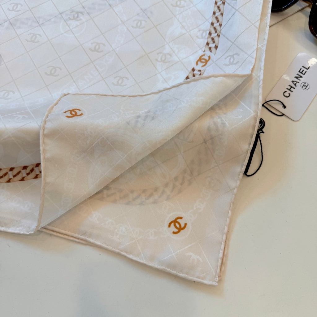Chain Border Monogram Square Scarf - 90 x 90 cm