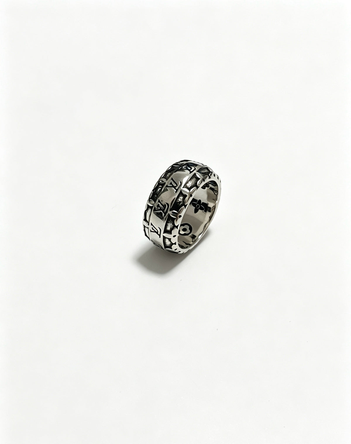 Wide Openwork Monogram Ring - Sizes 6–11