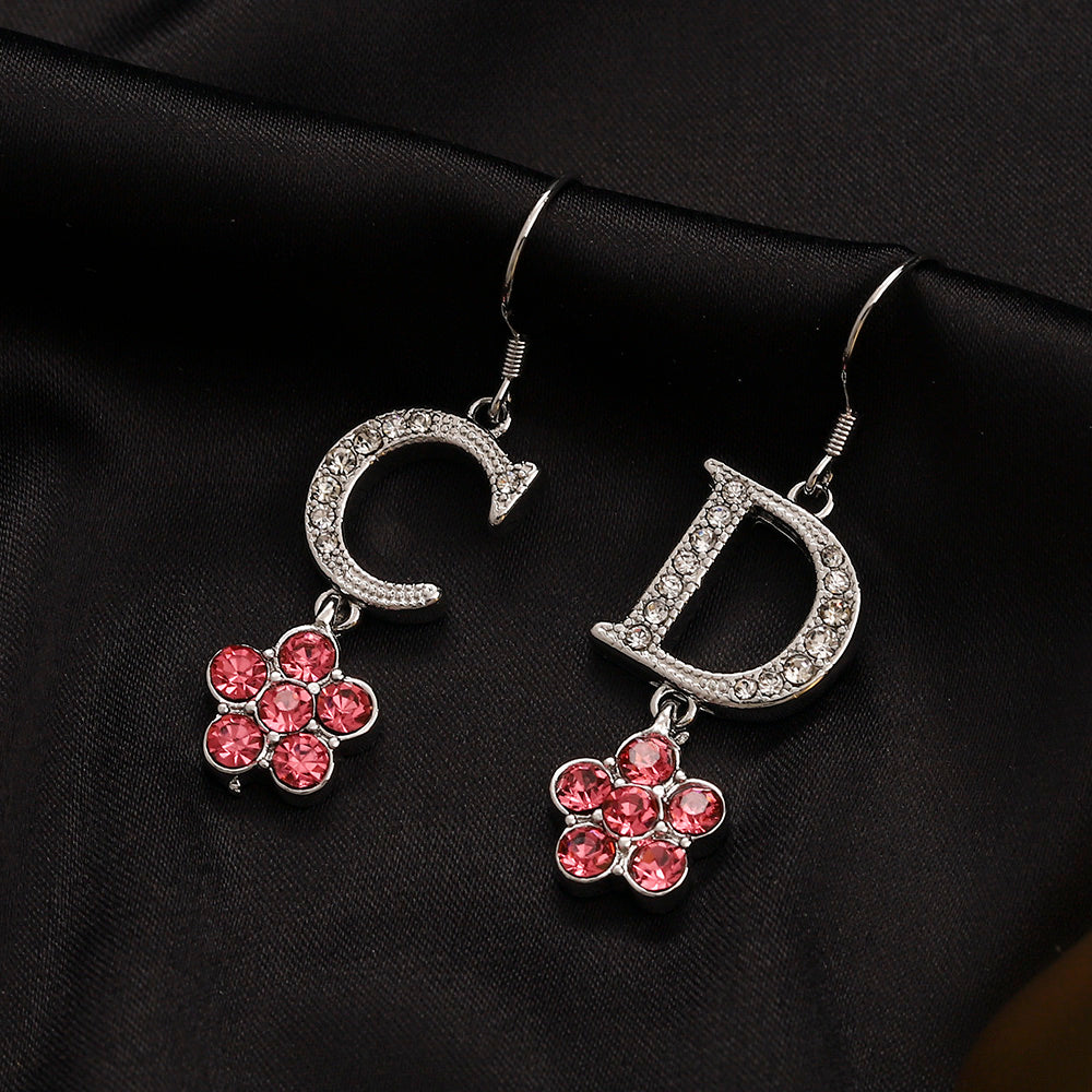 Alloy Floral Letter Earrings, Bracelet & Necklace Collection