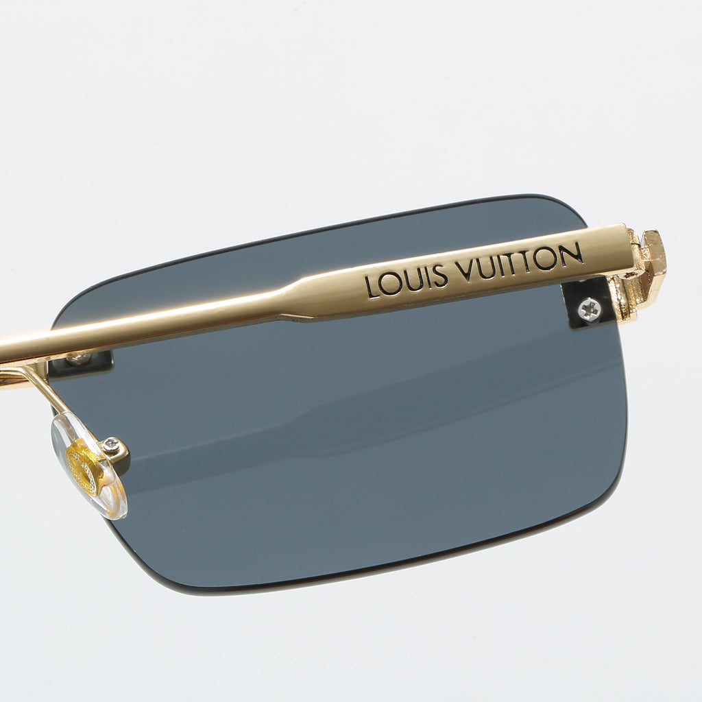 Gafas de sol cuadradas sin montura con lentes de monograma