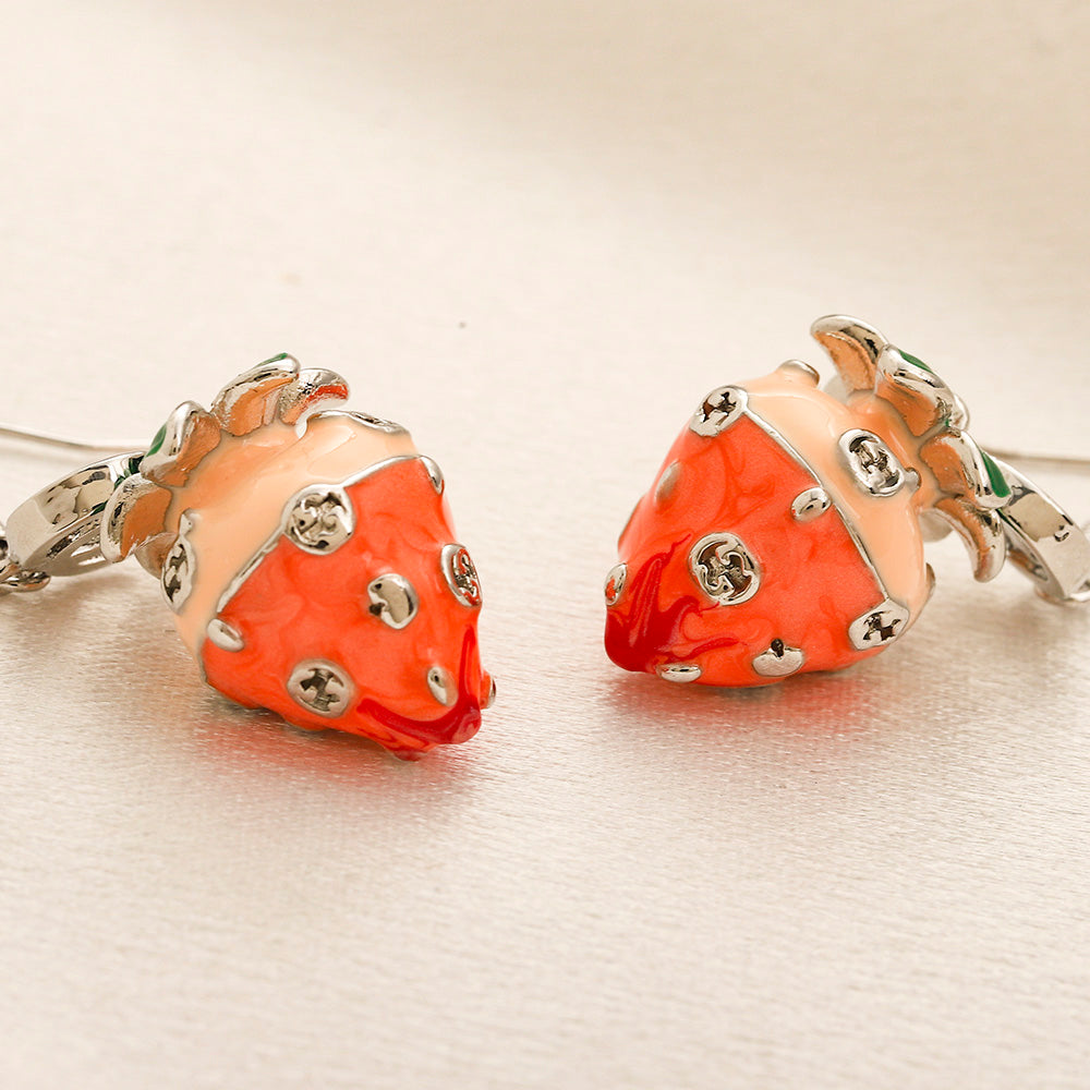 304 Stainless Steel Strawberry Earrings, Bracelet & Necklace Collection