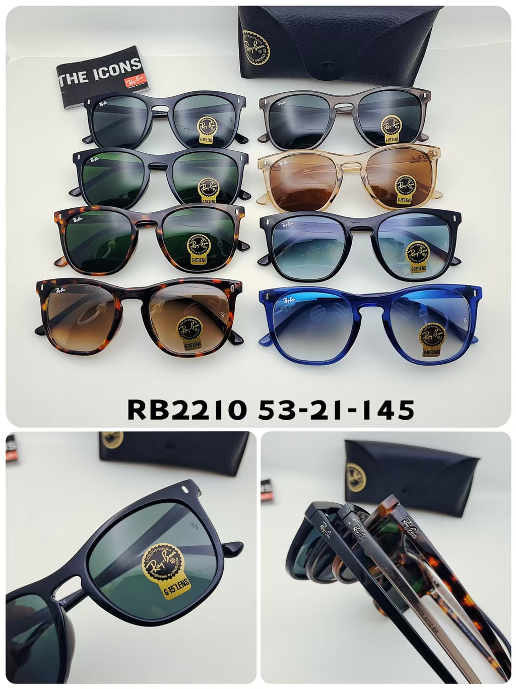 Gafas cuadradas con puente de cerradura - Opciones de lentes transparentes y tintadas