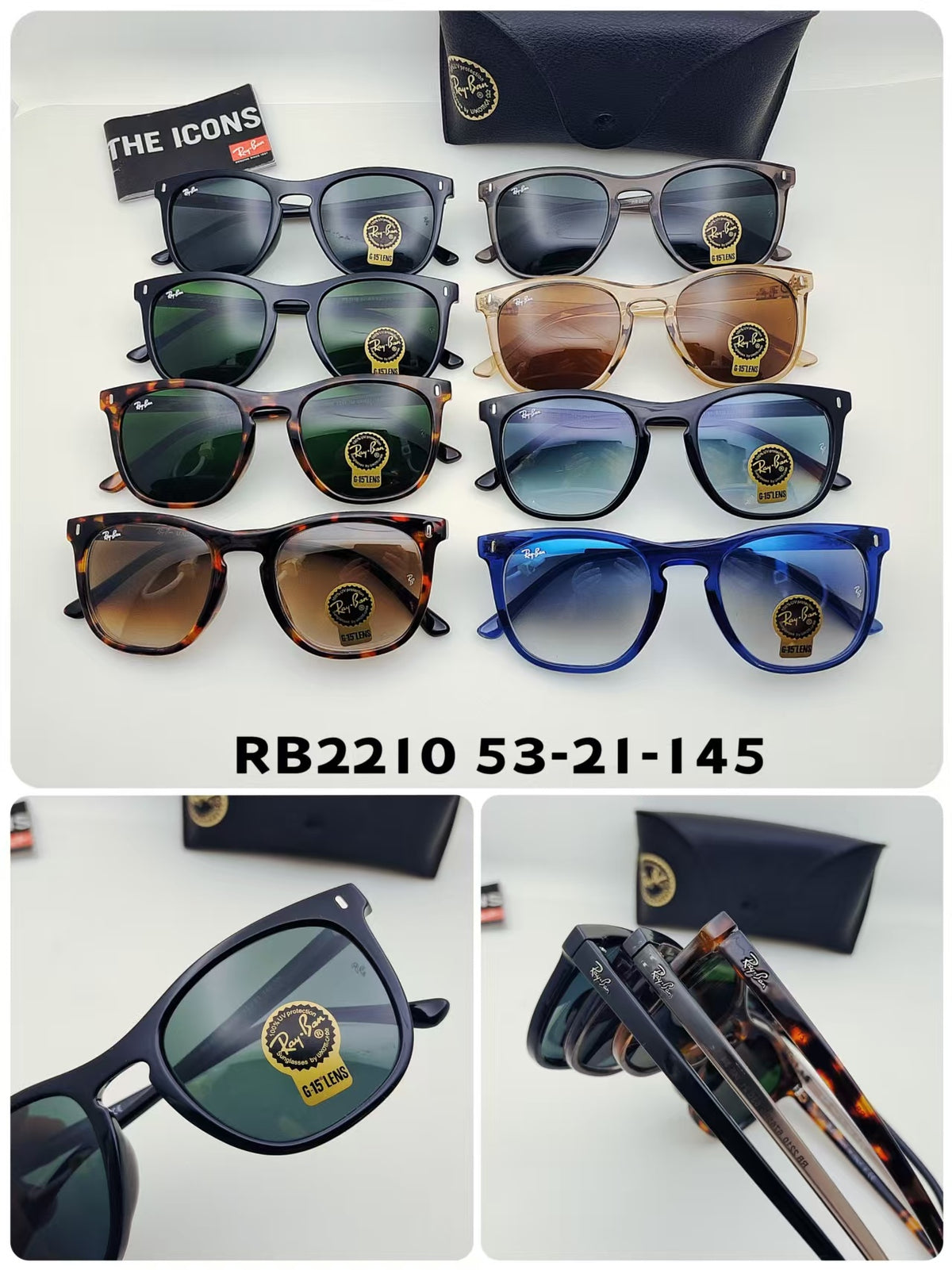 Gafas cuadradas con puente de cerradura - Opciones de lentes transparentes y tintadas