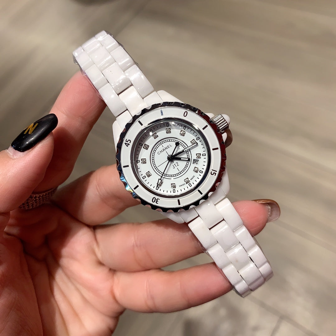 Stone-Accent Round Quartz Bracelet Watch - 32mm and 39mm 006