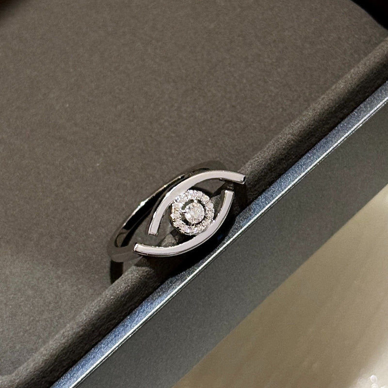 Spiral Ring with Round Stone Detail