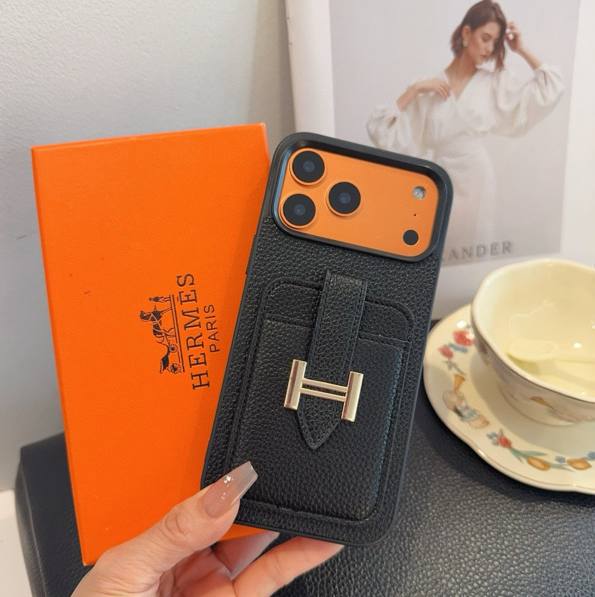 H-Buckle Phone Case with Card Pocket
