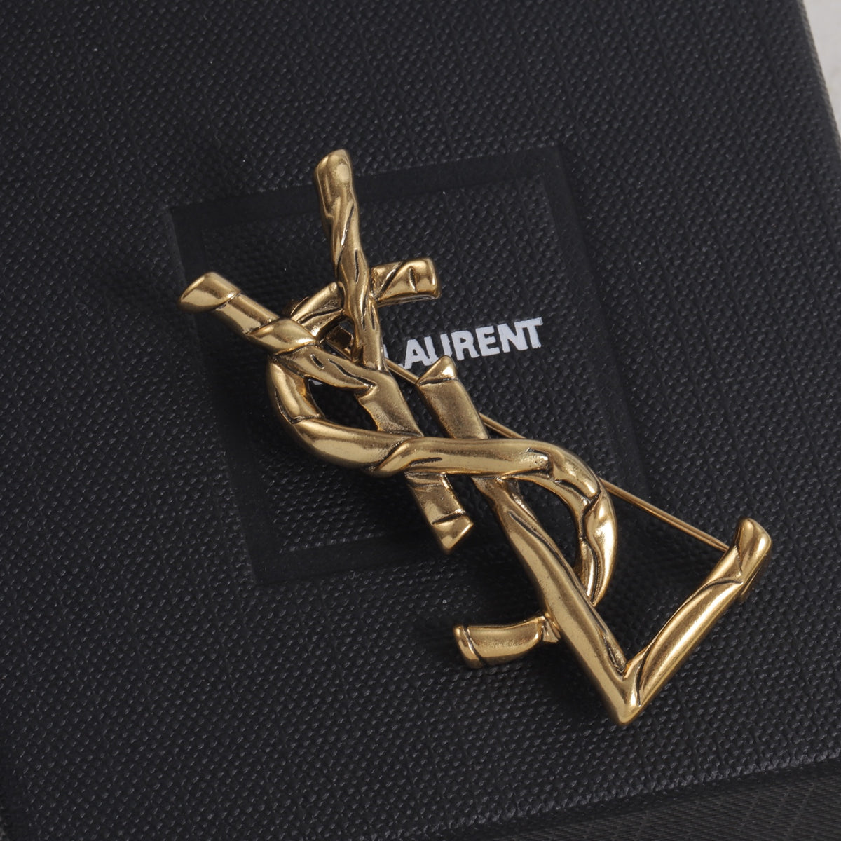 Twisted Letter Emblem Brooch