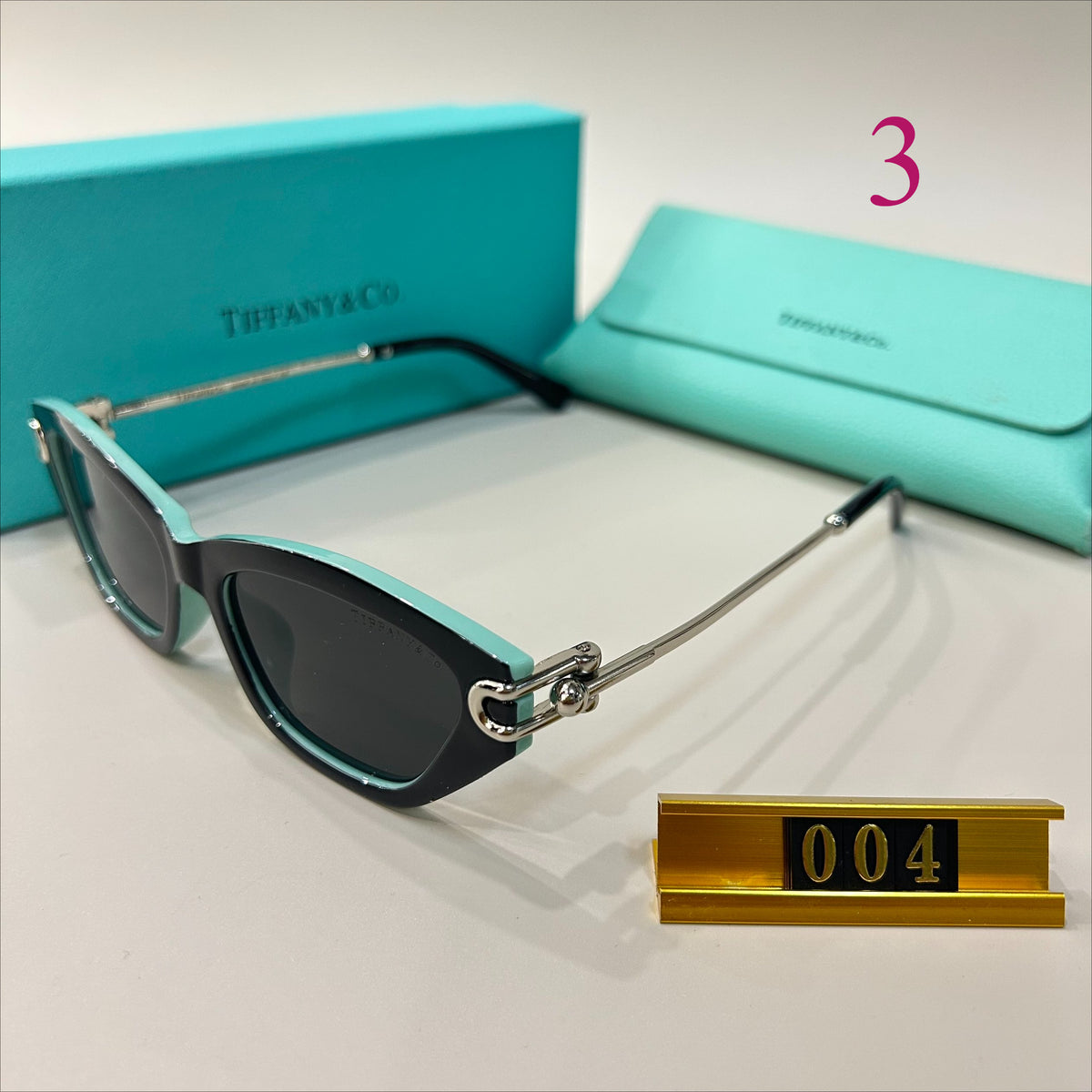 Narrow Cat-Eye Sunglasses with Swept Corners