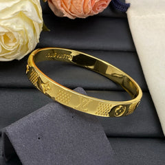 Engraved Monogram Band Bangle Bracelet