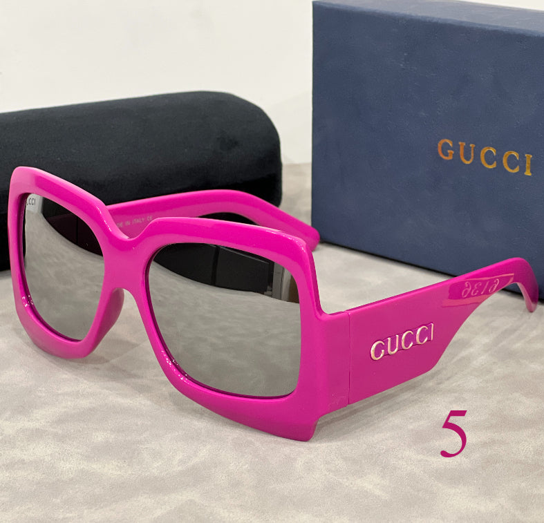 Gafas de sol de mariposa extragrandes con patillas anchas con logotipo