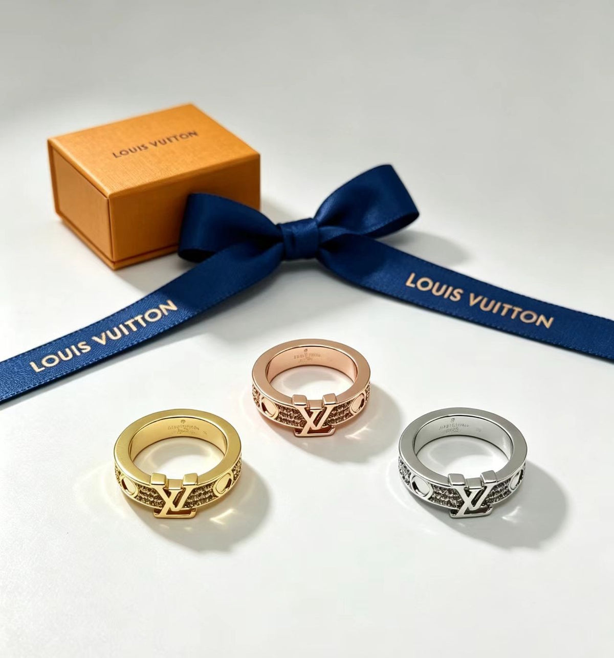 Openwork Letter Emblem Band Ring