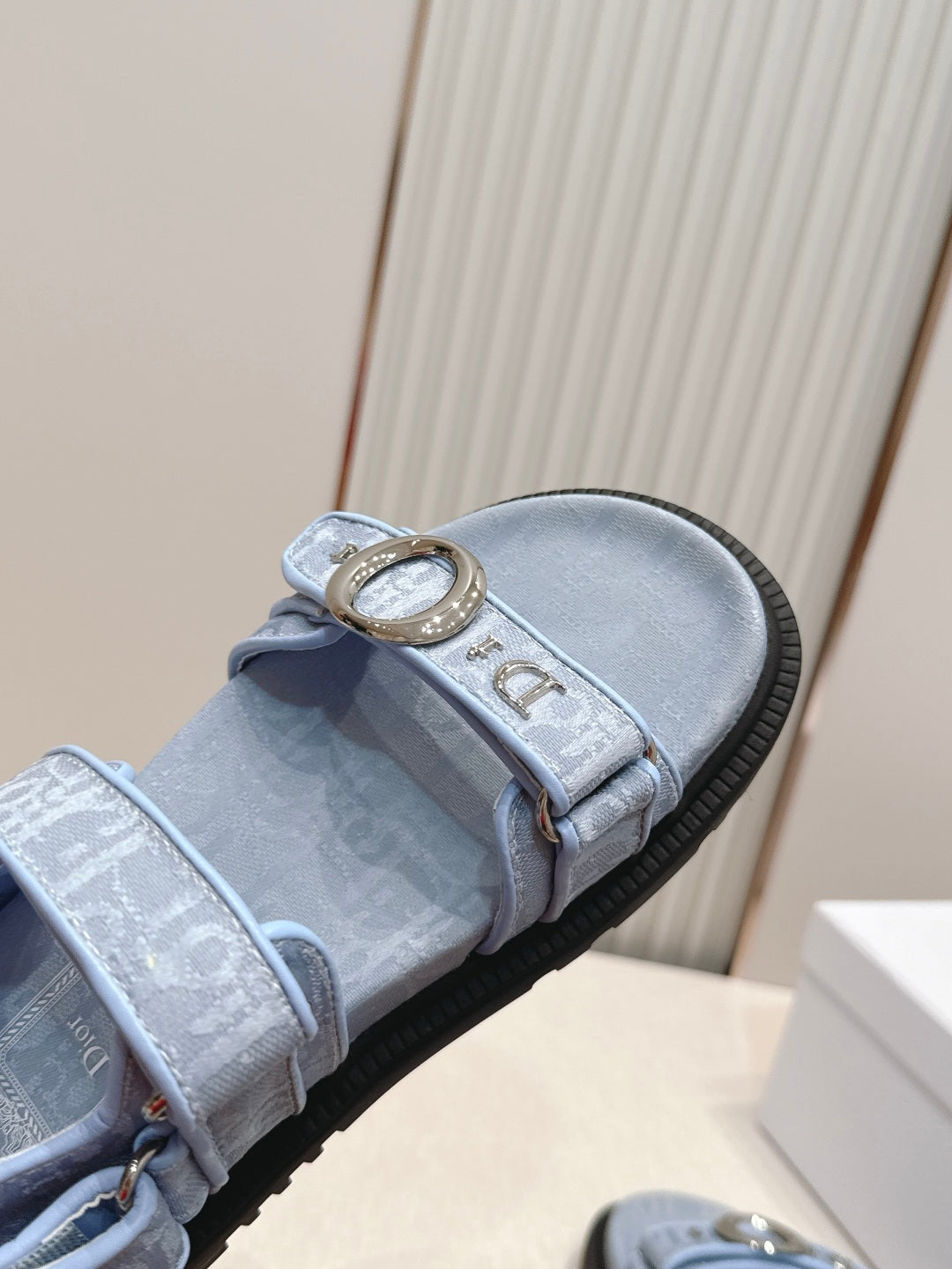 Double-Strap Platform Sandals with Ankle Strap