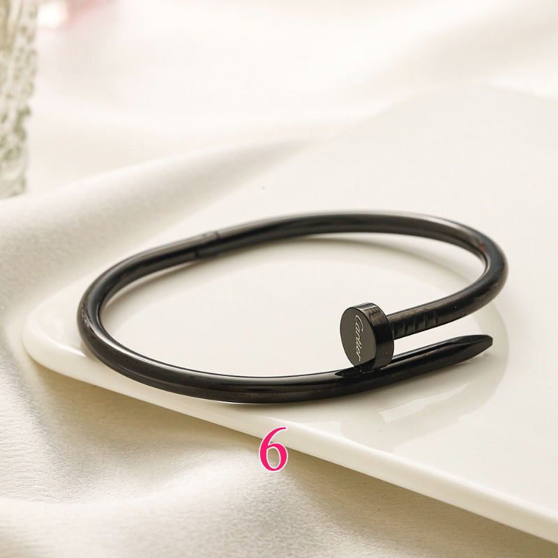 304 Stainless Steel Nail Wrap Bangle Bracelet - Style Options