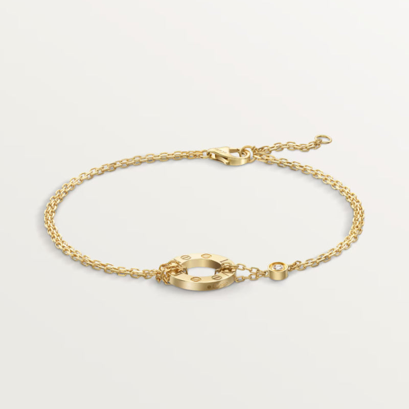 Bracelet chaîne à maillons ovales avec maillon central