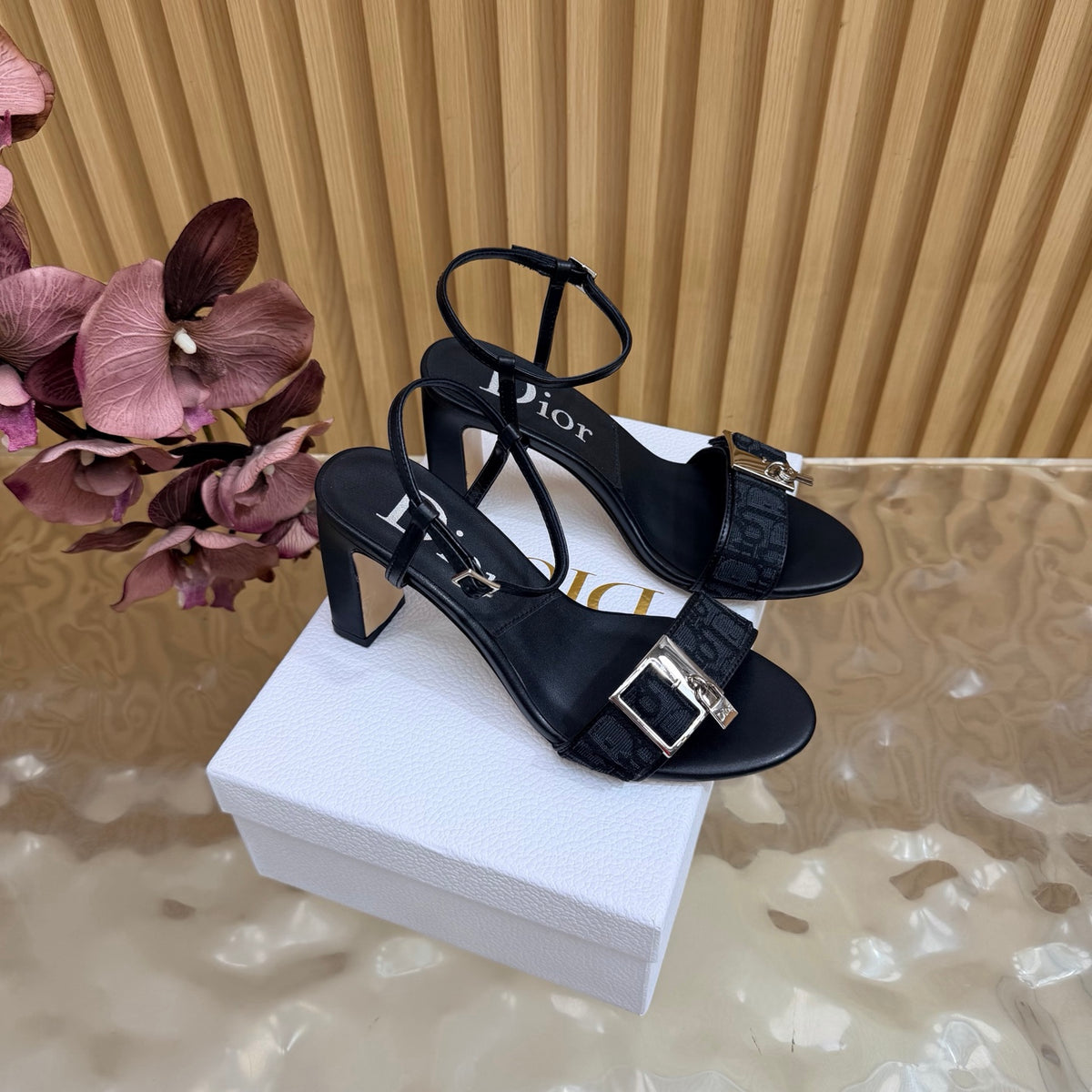 Ankle-Strap Block Heel Sandals