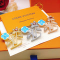 Flower & Letter Motif Brooch