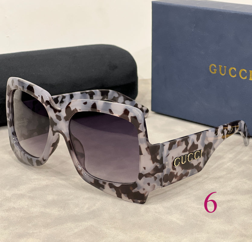 Gafas de sol de mariposa extragrandes con patillas anchas con logotipo