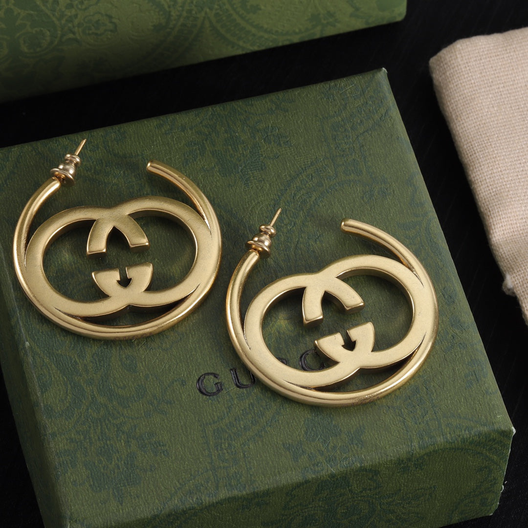 Oversized Interlocking-G Drop Earrings