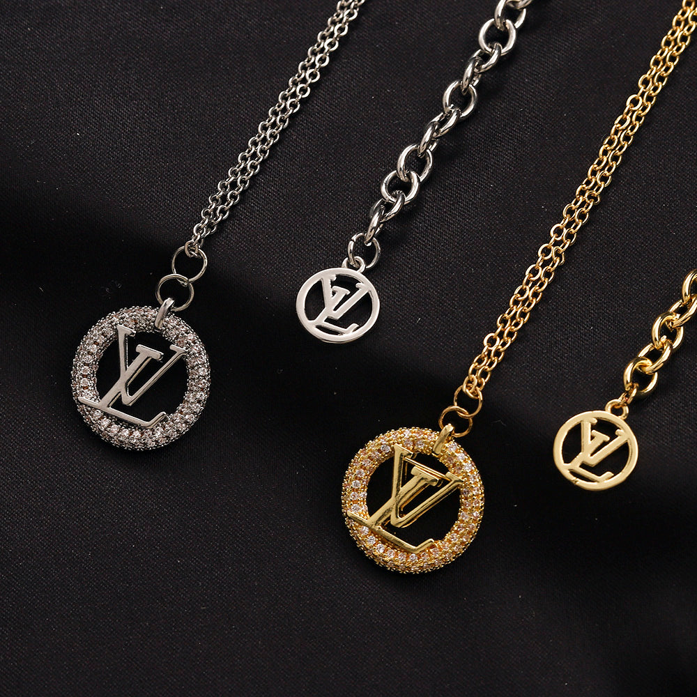 Kupfer Zirkonium Echt Vergoldet Ohrringe Armband Halskette Set