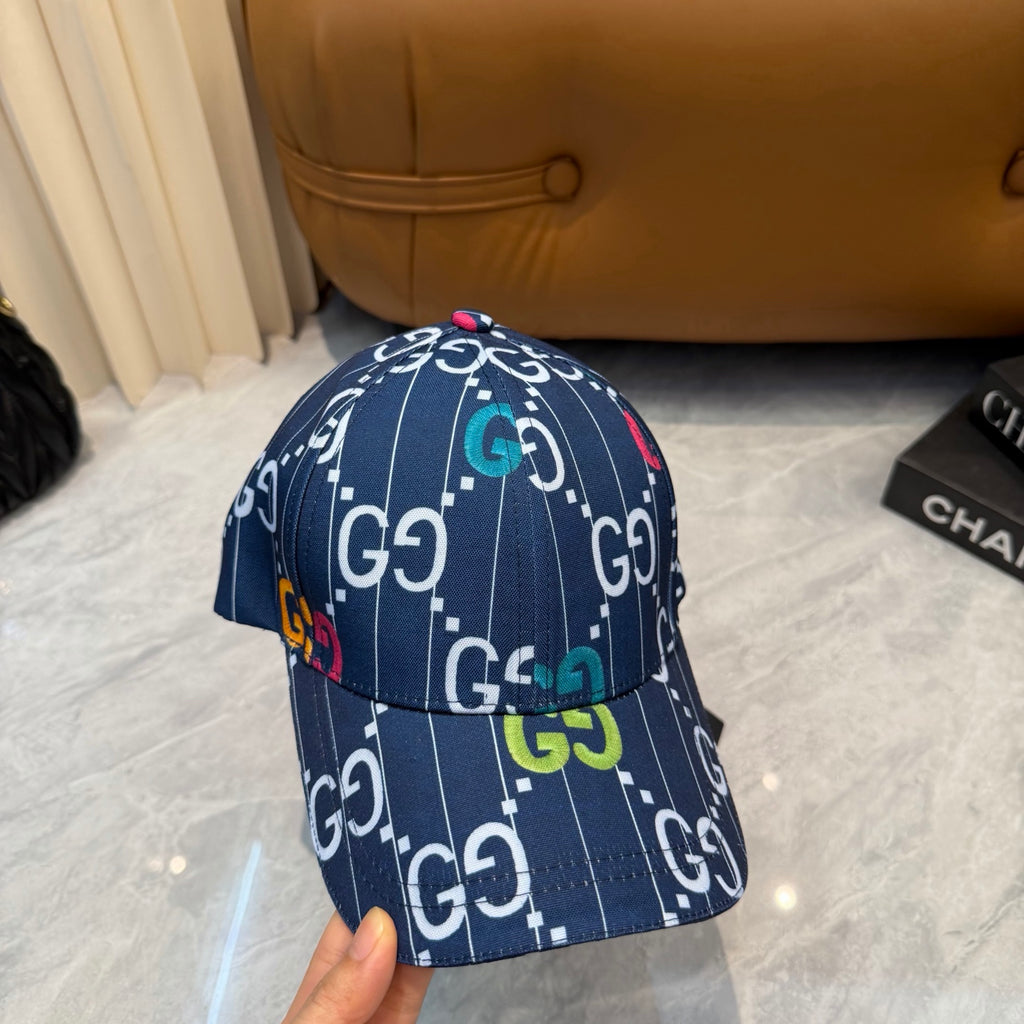 Colorful Outline Monogram Baseball Cap