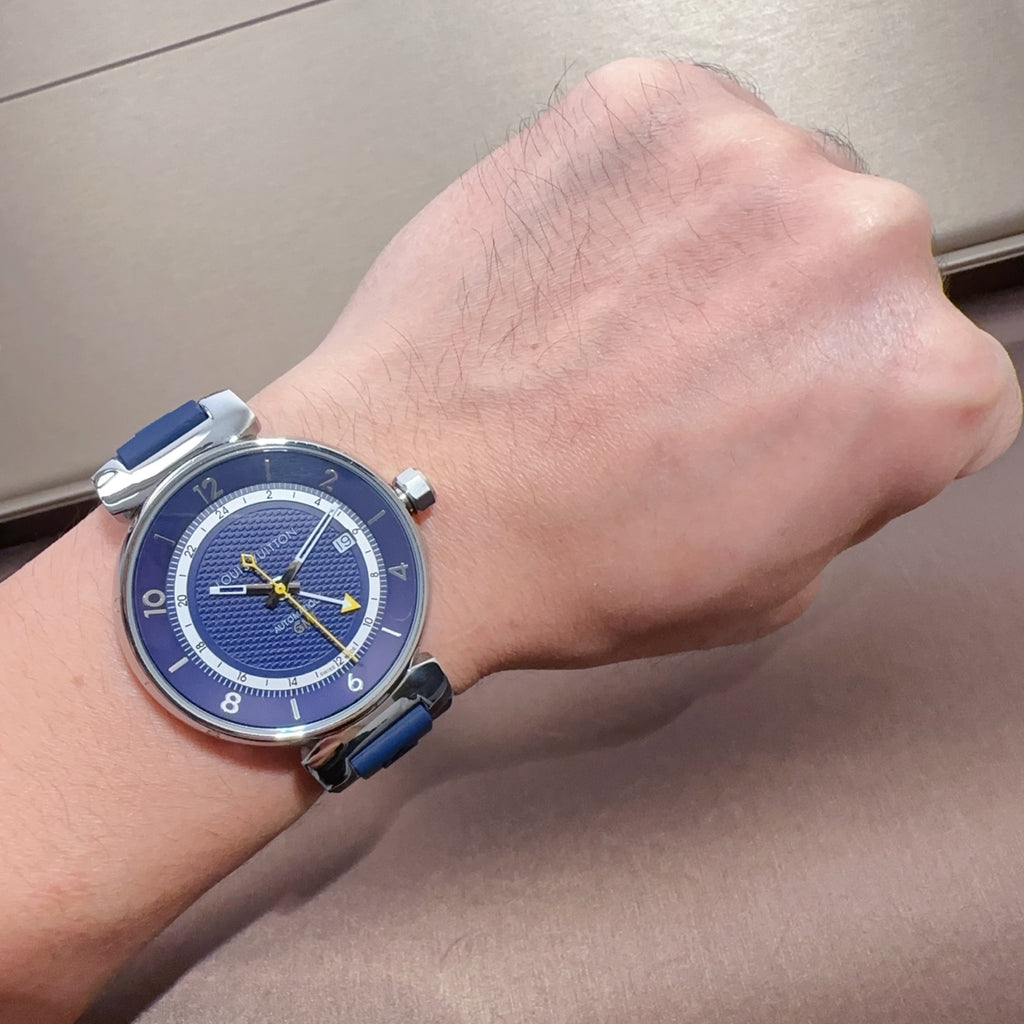 42mm Blue Dial Quartz Watch with Blue Strap 009