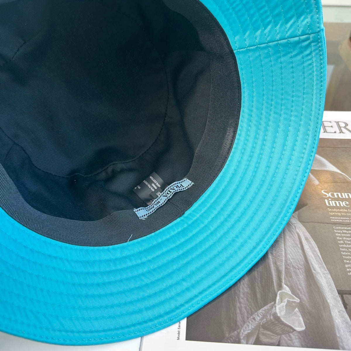 Plain Bucket Hat with Triangle Patch