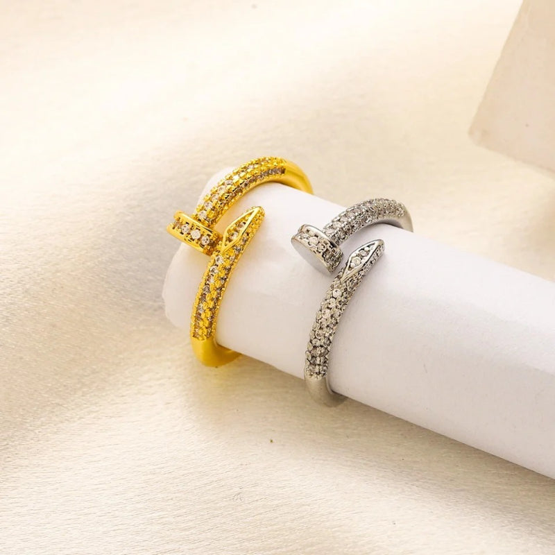 Pave Nail Wrap Ring