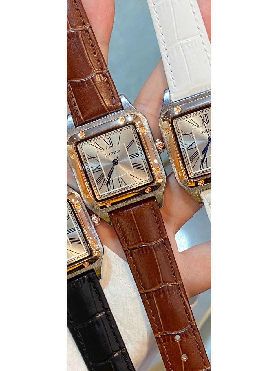 Rectangular Dial Colorful Strap Quartz Watch