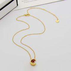 Pave C-Letter Pendant Necklace